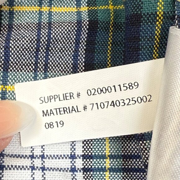 POLO RALPH LAUREN Men’s Long-Sleeve Blue and Green Plaid Button Down Shirt - Picture 11 of 11